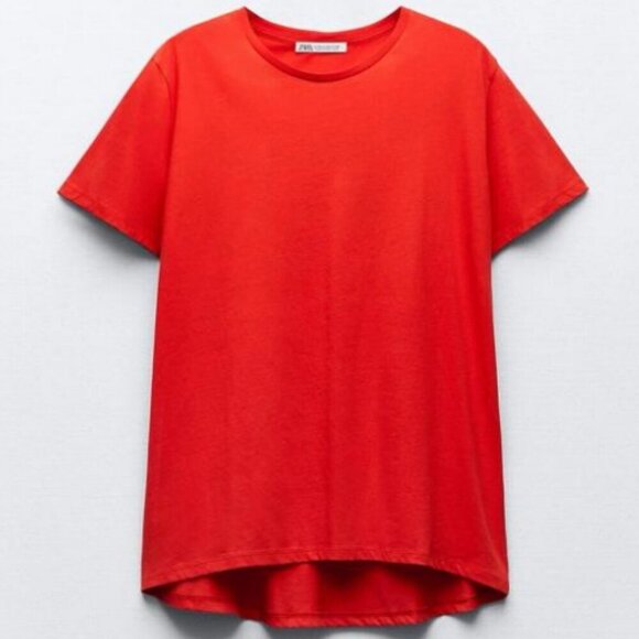 Basic Asymmetric Hem T-shirt - Picture 1 of 1
